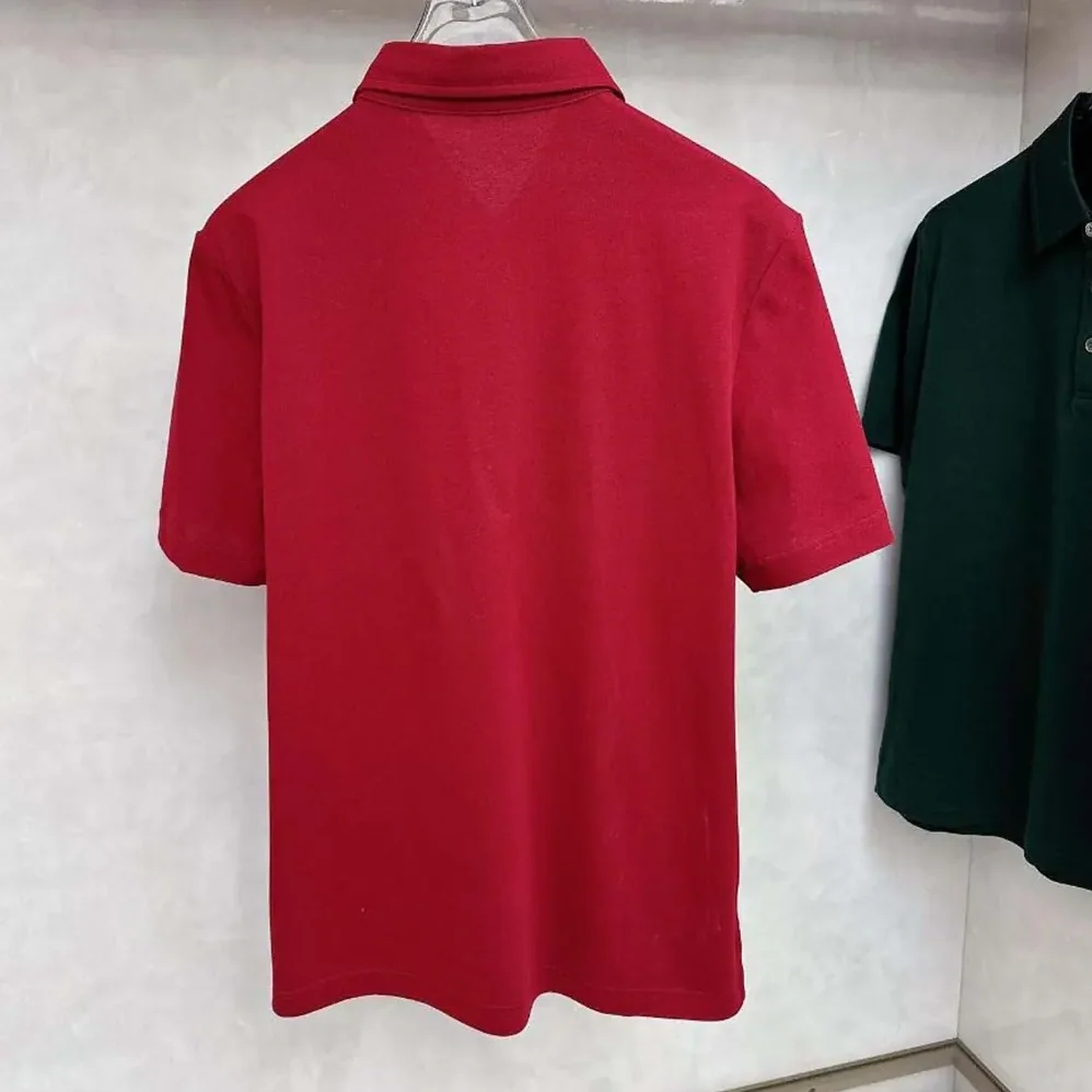 Hermes Polo Shirt with Pocket for Men in Red Hermes Polo Shirt with Pocket for Men in Red