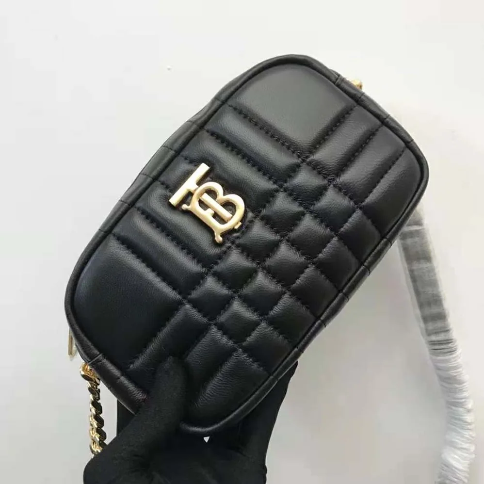Burberry Mini Quilted Lambskin Lola Camera Bag for Women in Black Burberry Mini Quilted Lambskin Lola Camera Bag for Women in Black