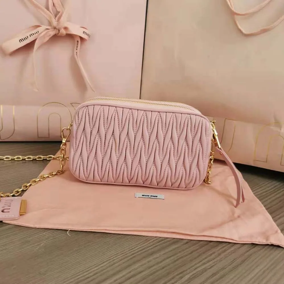 Miu Miu Matelassé Nappa Leather Mini-Bag for Women in Pink