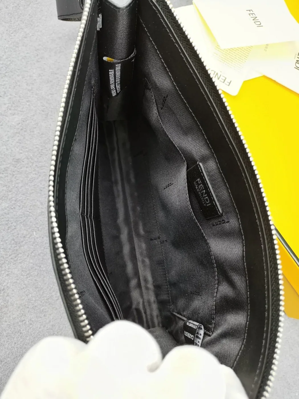Fendi Flat Pouch Black Nappa Pouch / FF 7VA491A72VF0GXN Fendi Flat Pouch Black Nappa Pouch / FF 7VA491A72VF0GXN