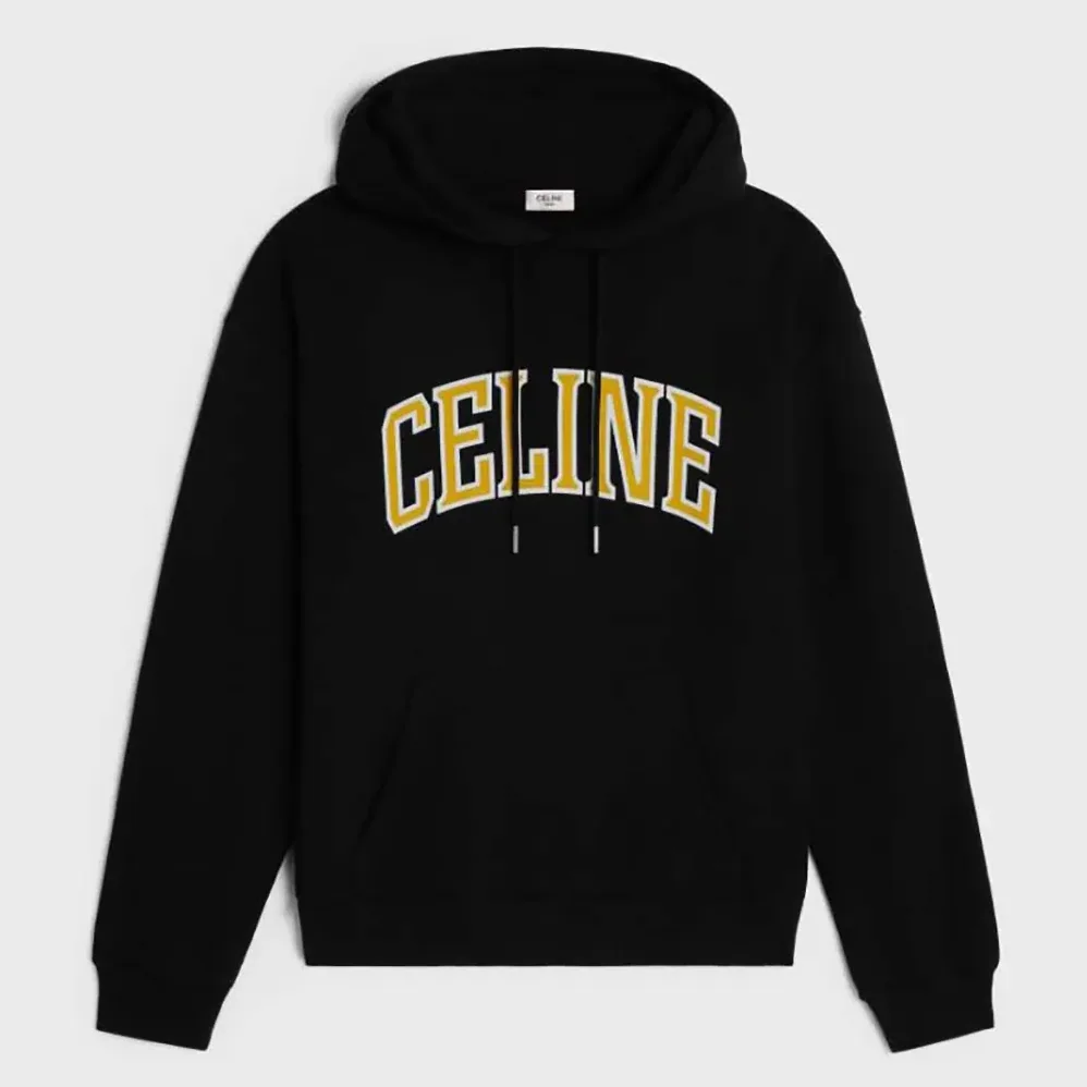 Celine Loose Hoodie in Cotton Fleece for Men Celine Loose Hoodie in Cotton Fleece for Men