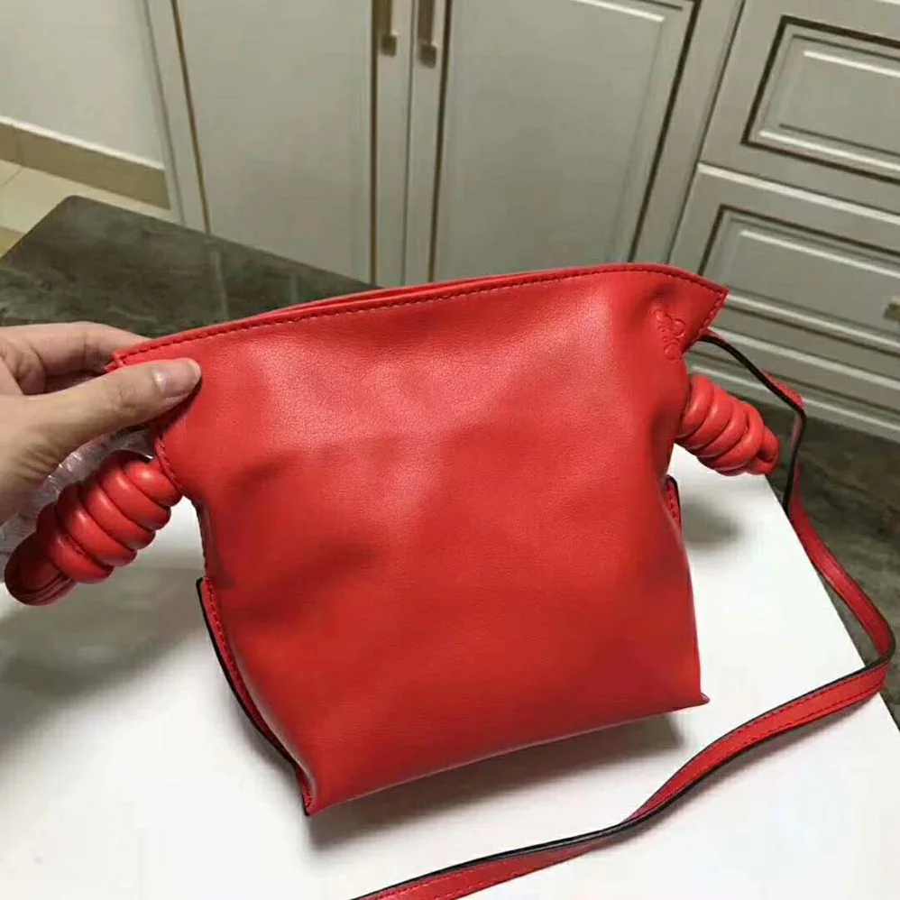 Loewe Flamenco Knot Mini Bag in Nappa Leather for Women in Red Loewe Flamenco Knot Mini Bag in Nappa Leather for Women in Red