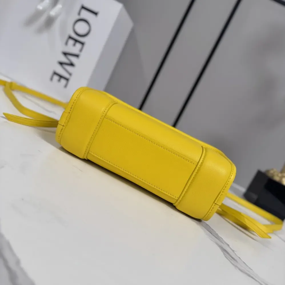 Loewe Mini Amazona 180 Bag in Soft Calfskin for Women in Daisy Yellow