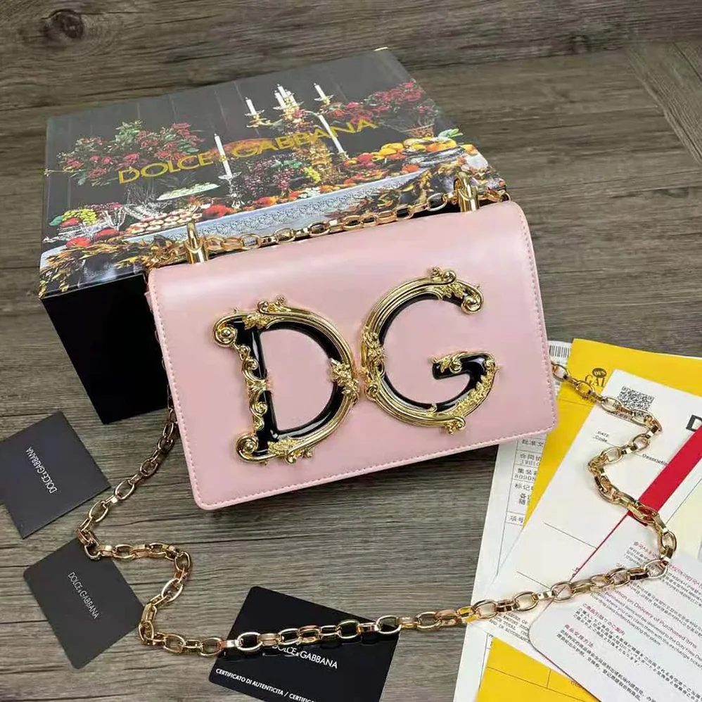 Dolce Gabbana D&G Girls Shoulder Bag in Nappa Leather for Women in Pink