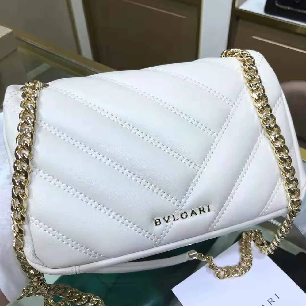 Bvlgari Serpenti Cabochon Shoulder Bag for Women in White
