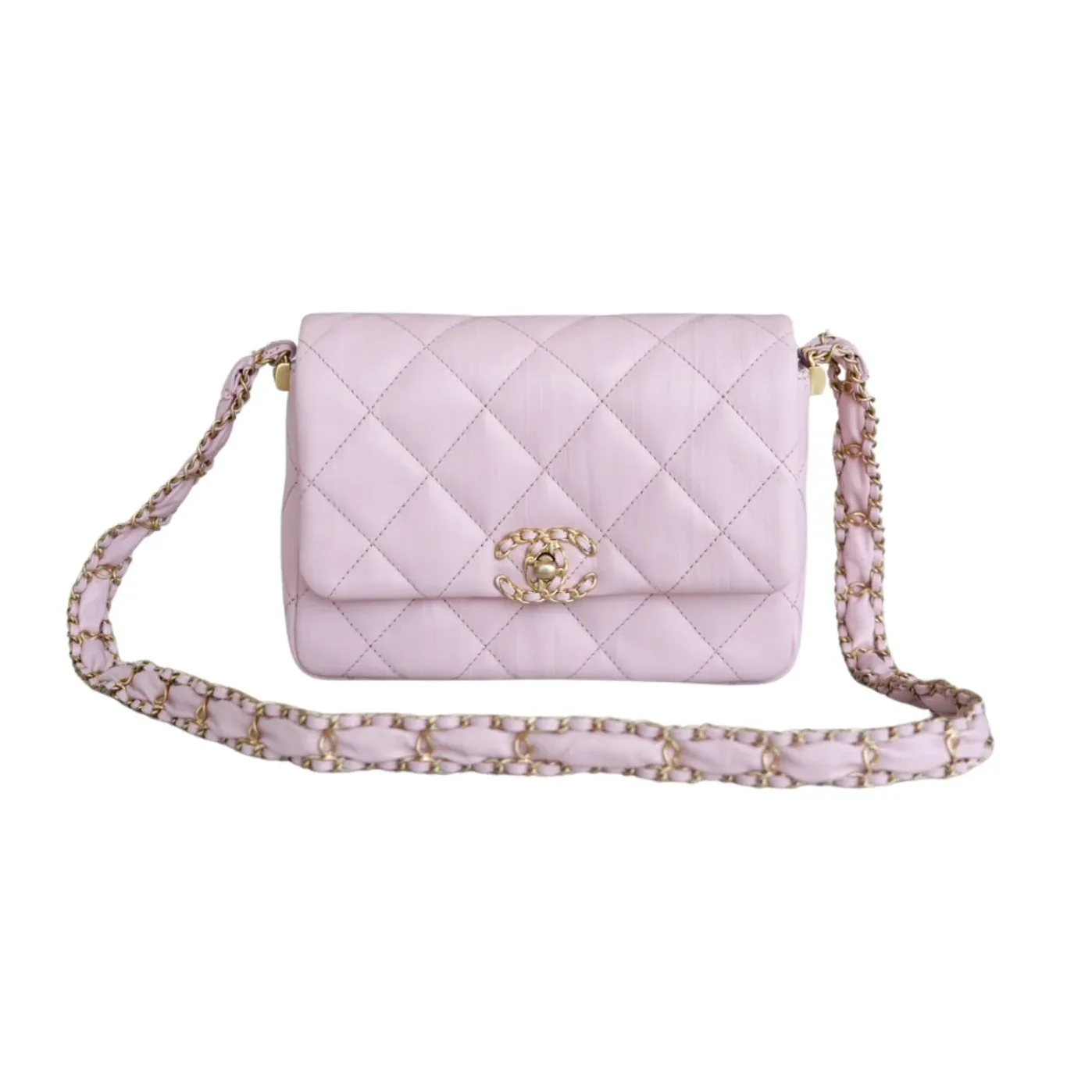 Chanel Wide Shoulder Bag Pink /
