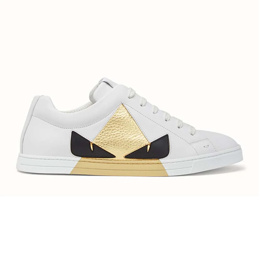 Fendi Sneakers White Leather Low for Men in Tops