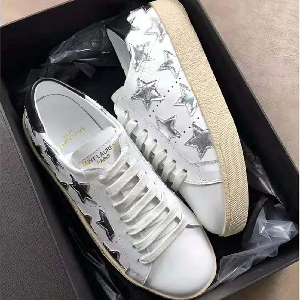 Saint Laurent YSL Court Classic SL/06 Metallic California Sneakers Leather for Women Saint Laurent YSL Court Classic SL/06 Metallic California Sneakers Leather for Women