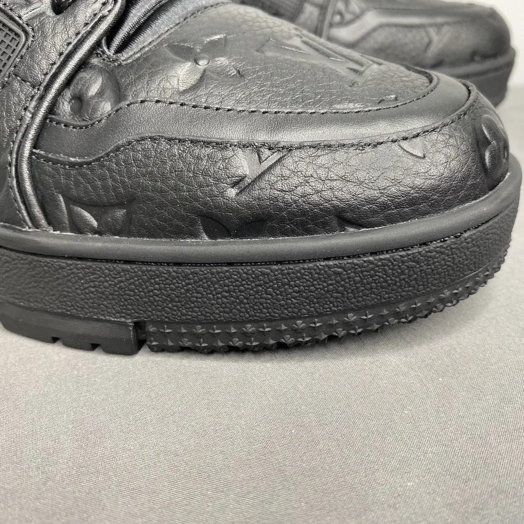 Louis Vuitton Trainer Sneaker Mix Of Materials Black Virgil Abloh