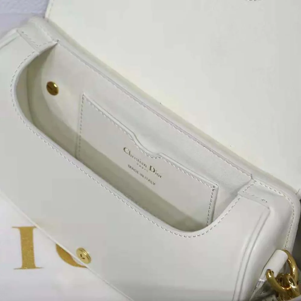 Dior Bobby East-West Bag Box Calfskin for Women in White Dior Bobby East-West Bag Box Calfskin for Women in White