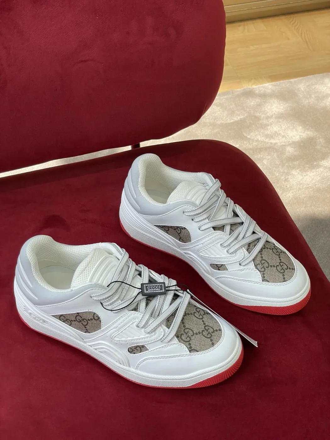 Gucci Sneaker Gucci Basket Donna White Demetra for Women