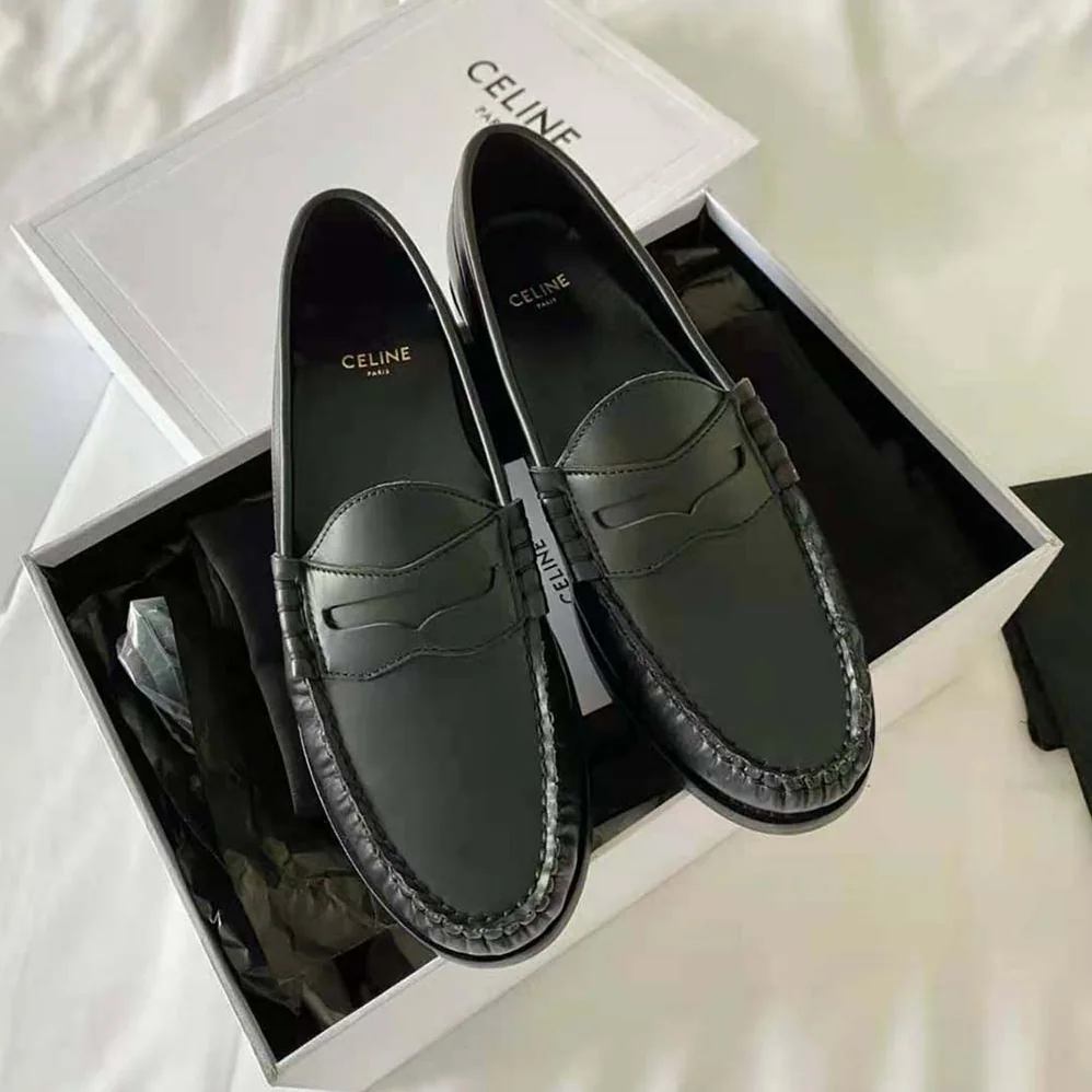 Celine Luco Loafer in Polished Calfskin for Women in Black Celine Luco Loafer in Polished Calfskin for Women in Black