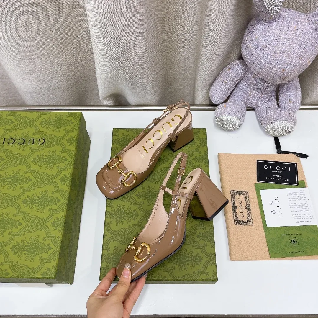 Gucci Mid-Heel Slingback With Horsebit Green for Women Gucci Mid-Heel Slingback With Horsebit Green for Women