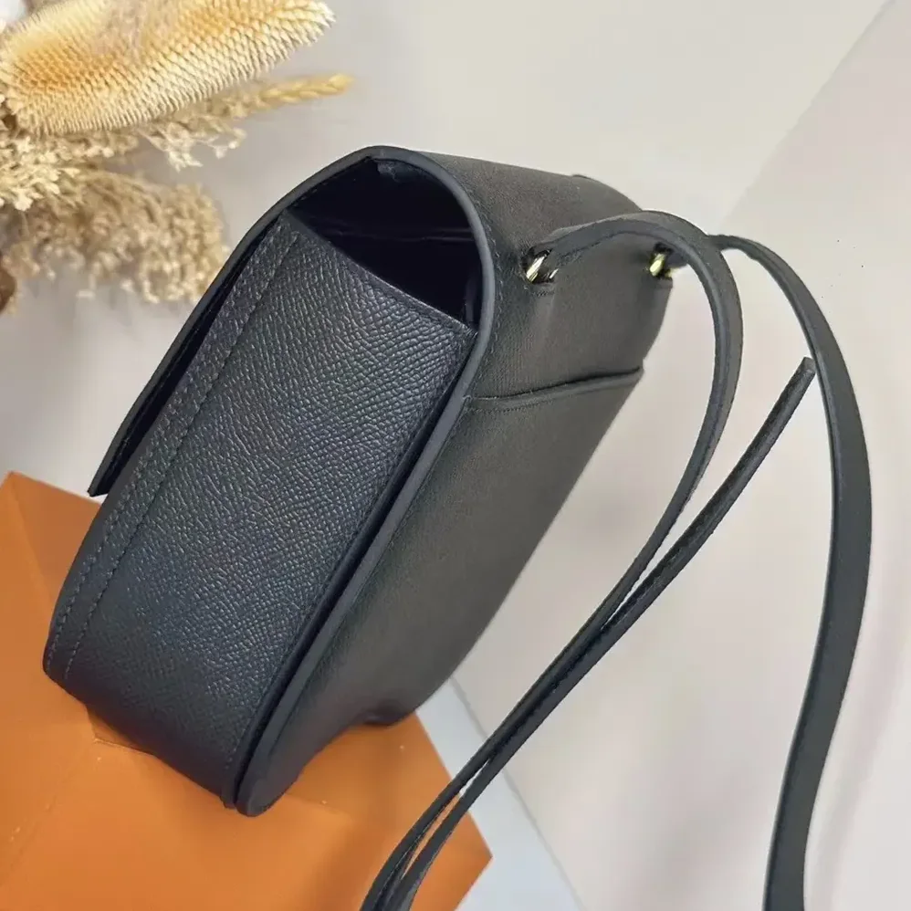 Hermes Della Cavalleria Mini Bag Epsom Leather for Women in Black/Gold Hermes Della Cavalleria Mini Bag Epsom Leather for Women in Black/Gold