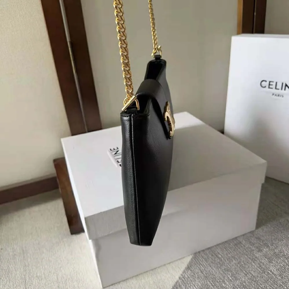 Celine Medium Wiltern Bag in Smooth Calfskin for Women in Black