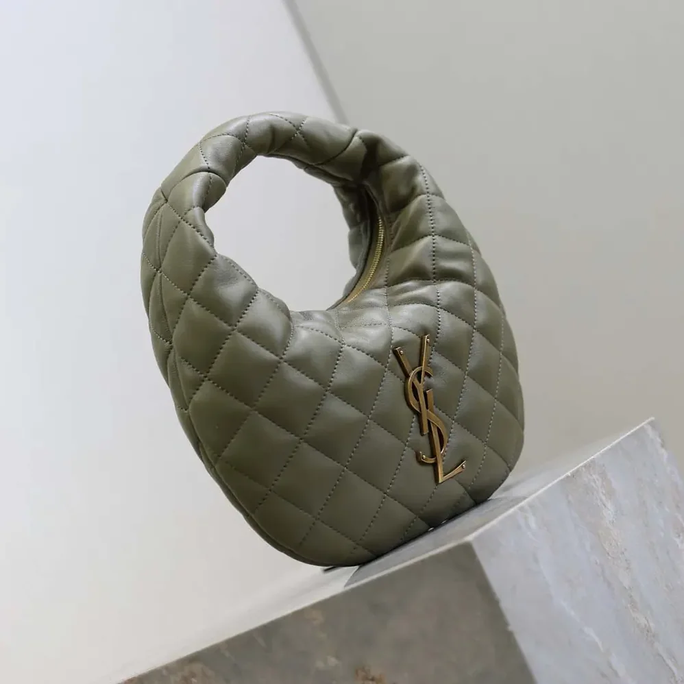 Saint Laurent YSL Icarino In Quilted Nappa for Women in Dark Green Saint Laurent YSL Icarino In Quilted Nappa for Women in Dark Green
