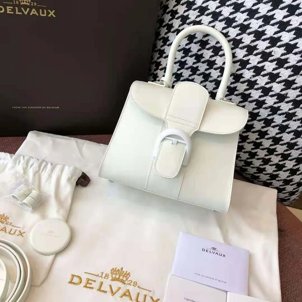 Delvaux Brillant Mini in Box Calf for Women in White Delvaux Brillant Mini in Box Calf for Women in White