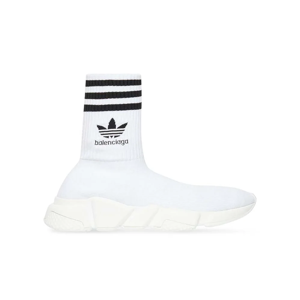 Balenciaga adidas Speed Sneaker in White and Black Sole Unit is Done in Collaboration with Adidas for Unisex Balenciaga adidas Speed Sneaker in White and Black Sole Unit is Done in Collaboration with Adidas for Unisex