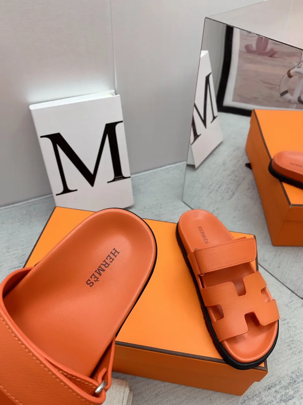 Hermes Chypre Sandal Orange Hermes Chypre Sandal Orange