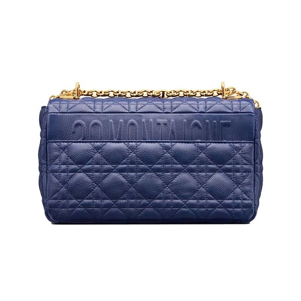 Dior Medium Dior Caro Bag Royal Blue Supple Cannage Calfskin for Women