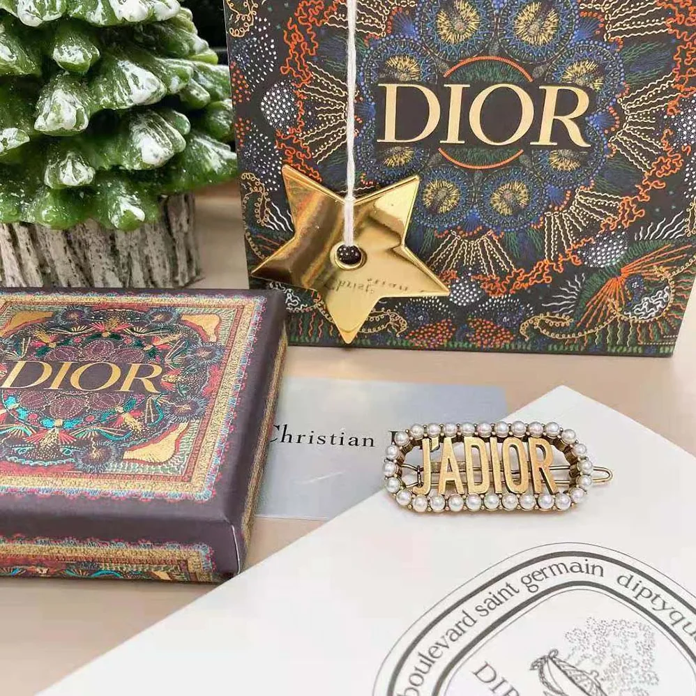 Dior J'Adior Barrette Antique Gold for Women in Finish Metal Dior J'Adior Barrette Antique Gold for Women in Finish Metal