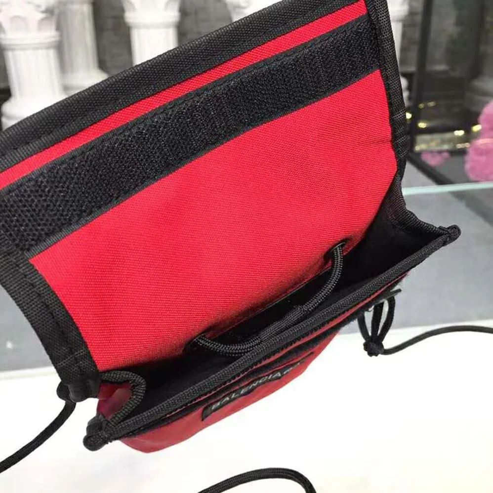 Balenciaga Explorer Pouch Strap for Men in Red