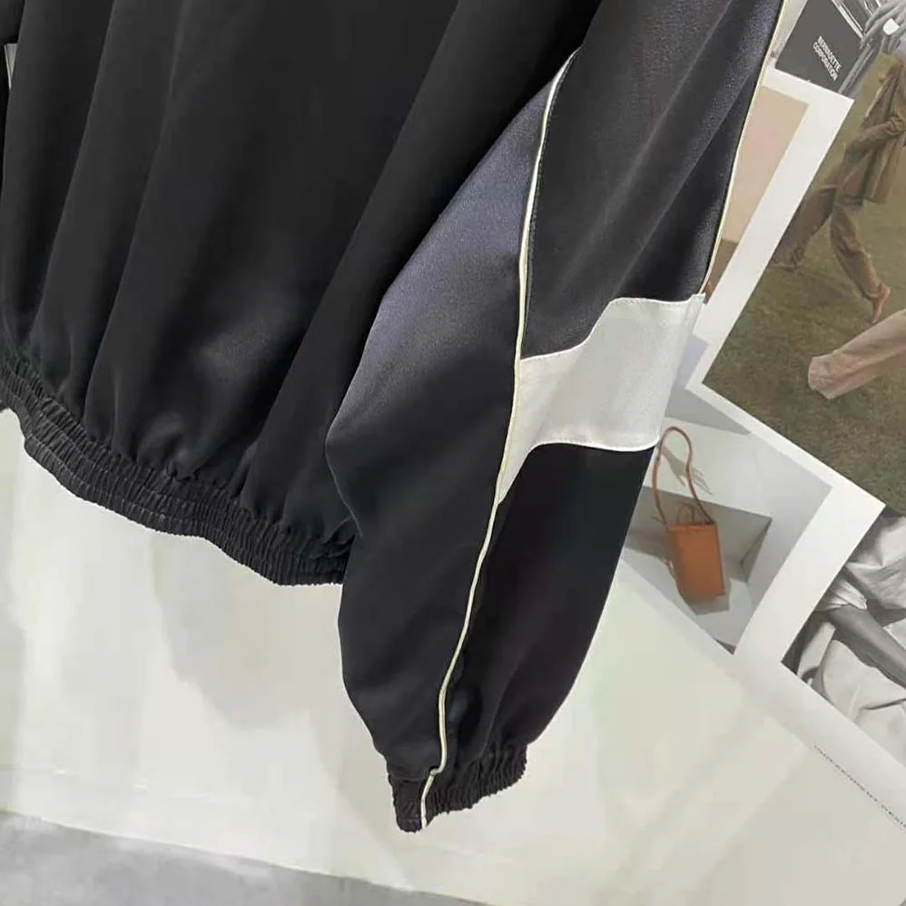 Saint Laurent YSL Saint Laurent Teddy Jacket in Satin Crepe for Women in Black Saint Laurent YSL Saint Laurent Teddy Jacket in Satin Crepe for Women in Black