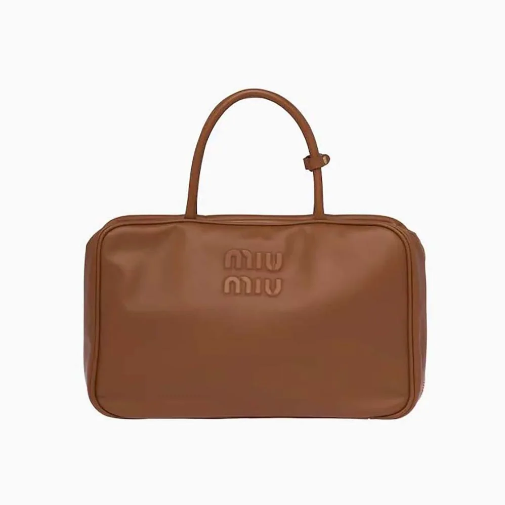 Miu Miu Leather Top-Handle Bag for Women in Brown