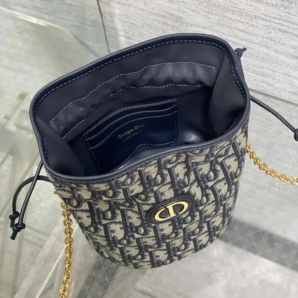Dior 30 Montaigne Mini Bucket Bag with Drawstring for Women