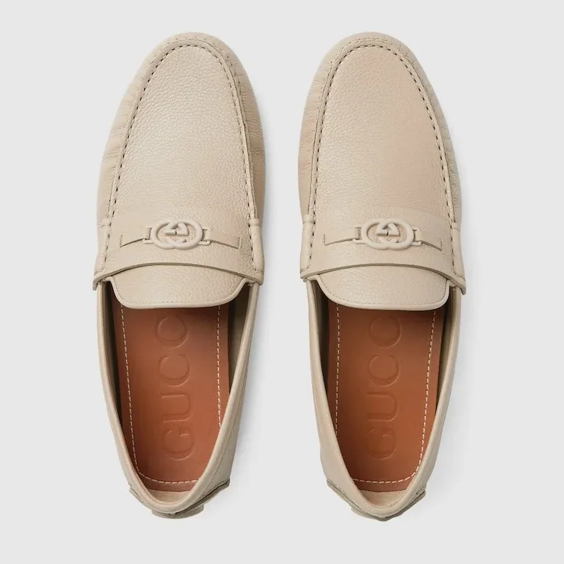 Gucci Driver Loafer Oatmeal