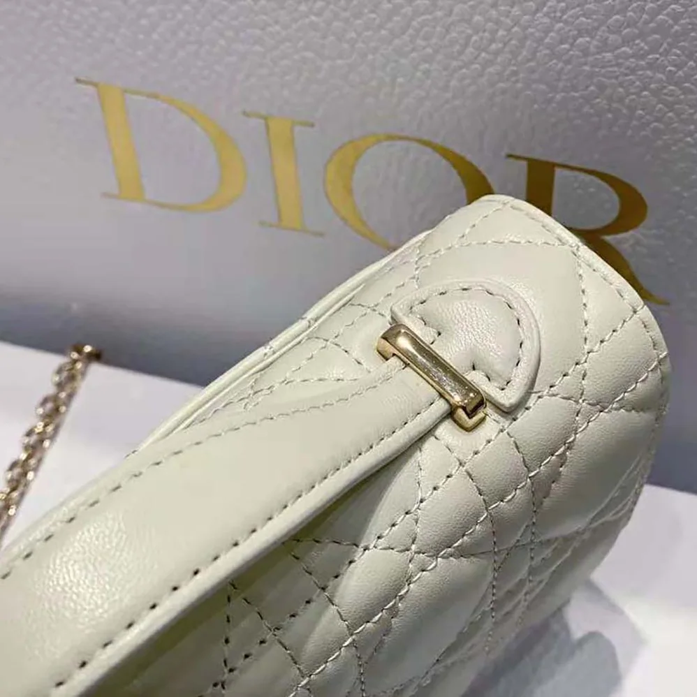 Dior Mini Miss Dior Bag White Cannage Lambskin for Women