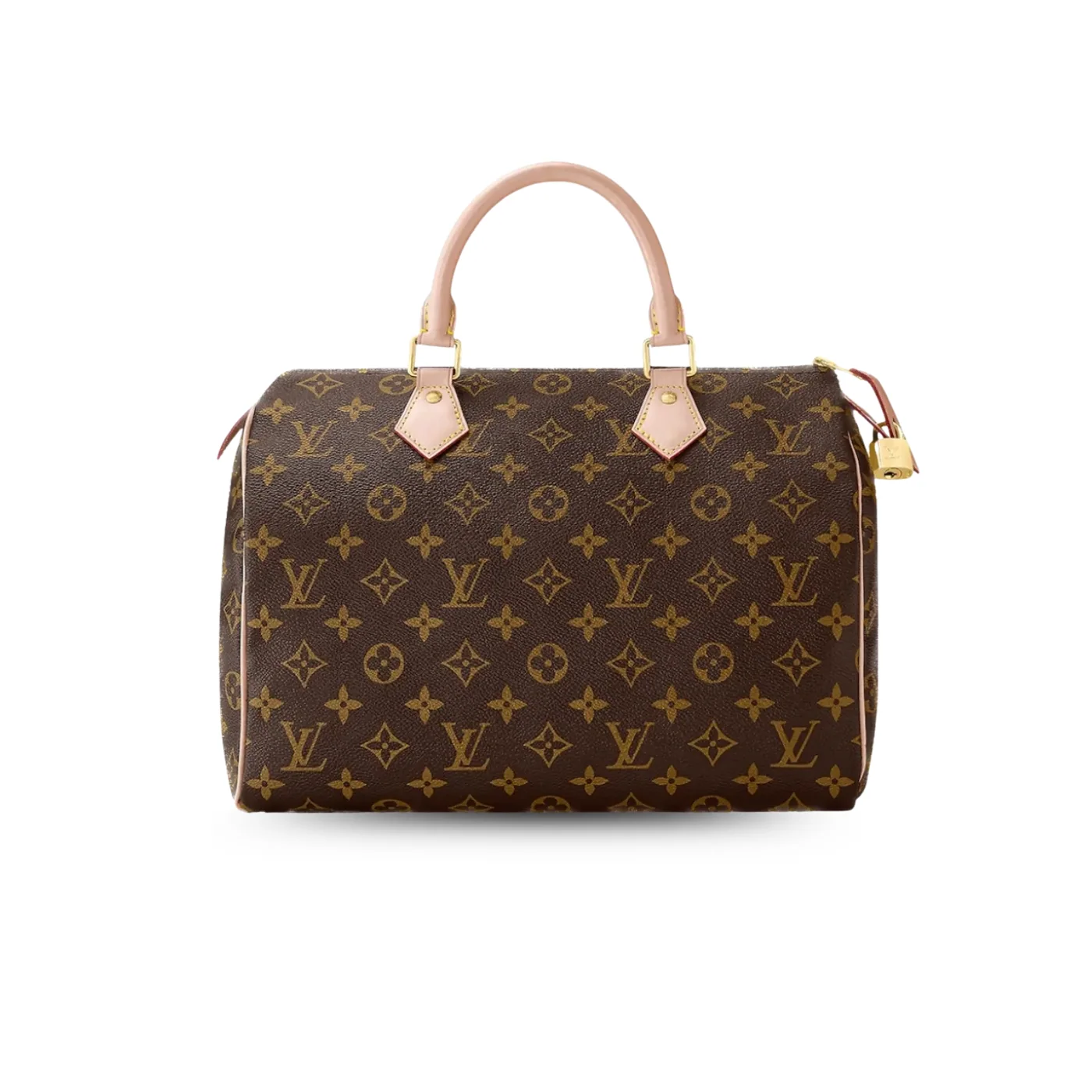Louis Vuitton Speedy 30 Top Handle Bag / Brown Monogram Canvas Gold Hardware Louis Vuitton Speedy 30 Top Handle Bag / Brown Monogram Canvas Gold Hardware