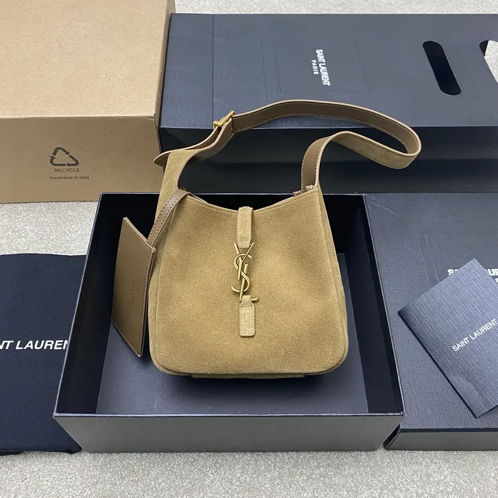Saint Laurent YSL Le 5 à 7 Supple Baby in Suede for Women