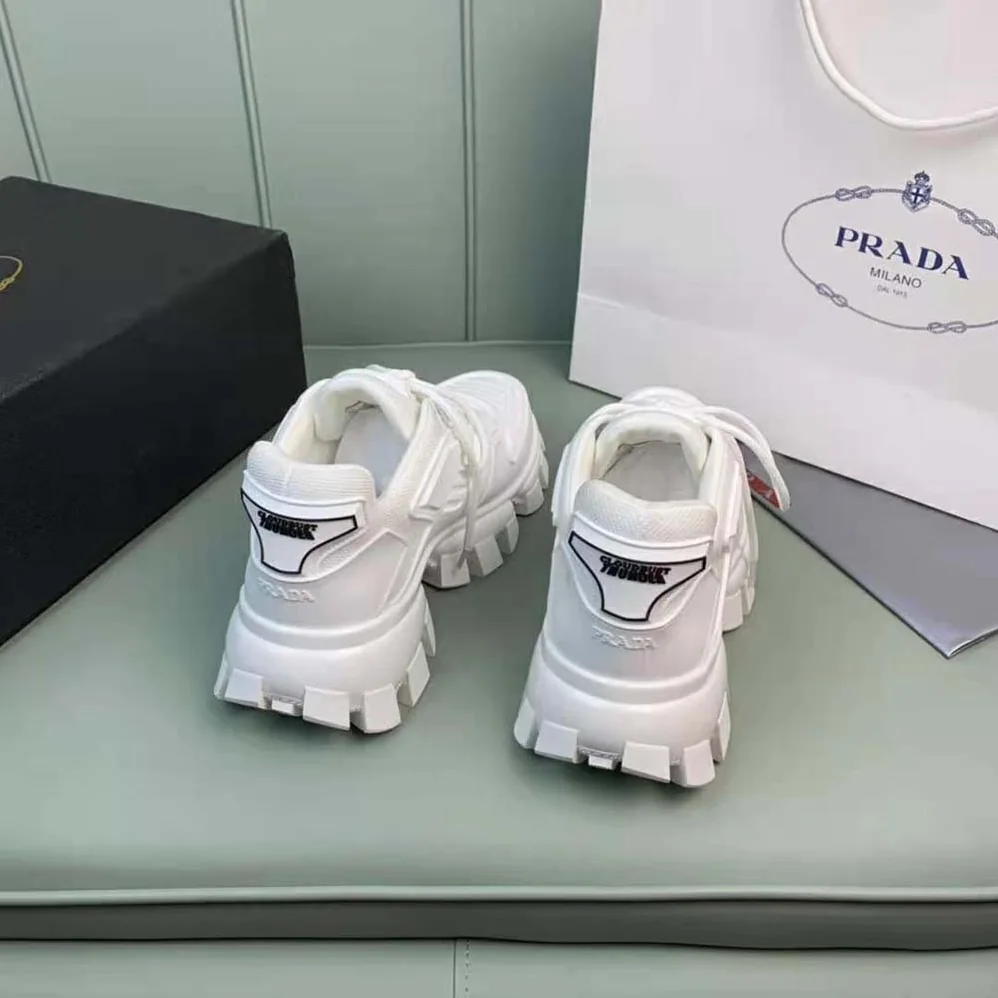 Prada Cloudbust Thunder Sneakers for Women in White Prada Cloudbust Thunder Sneakers for Women in White