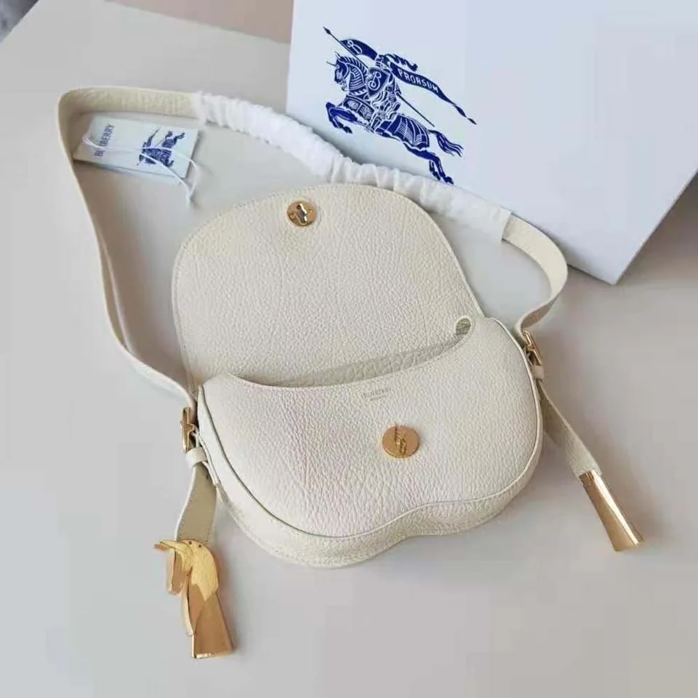 Burberry Chess Satchel for Women in White Burberry Chess Satchel for Women in White