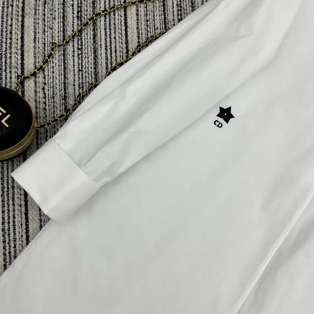 Dior Blouse White Cotton Poplin for Women Dior Blouse White Cotton Poplin for Women
