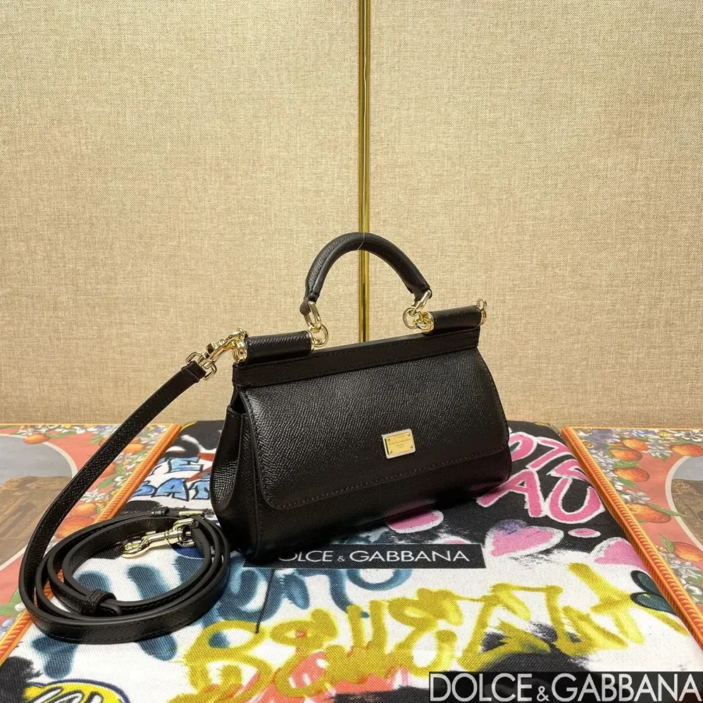 Dolce Gabbana D&G Small Sicily Handbag for Women in Black