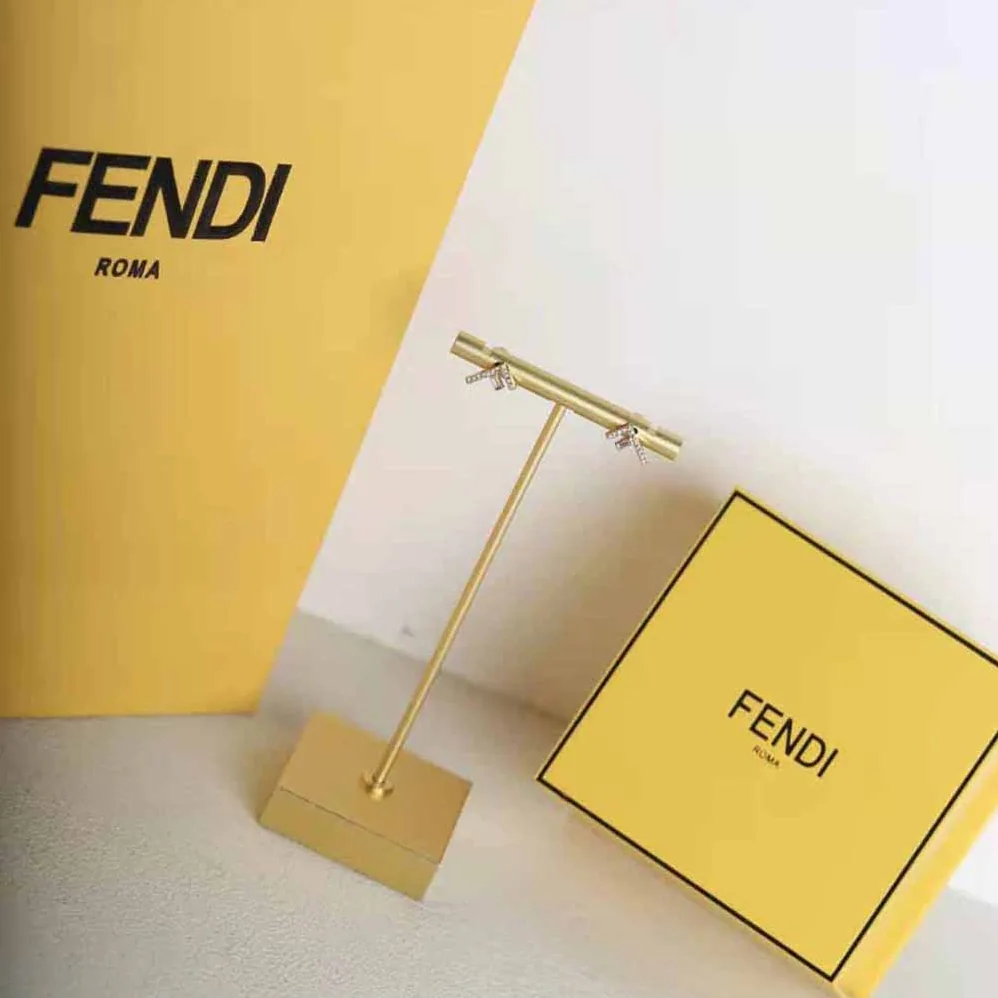 Fendi Fendi First Earrings Gold for Women in Colored Fendi Fendi First Earrings Gold for Women in Colored