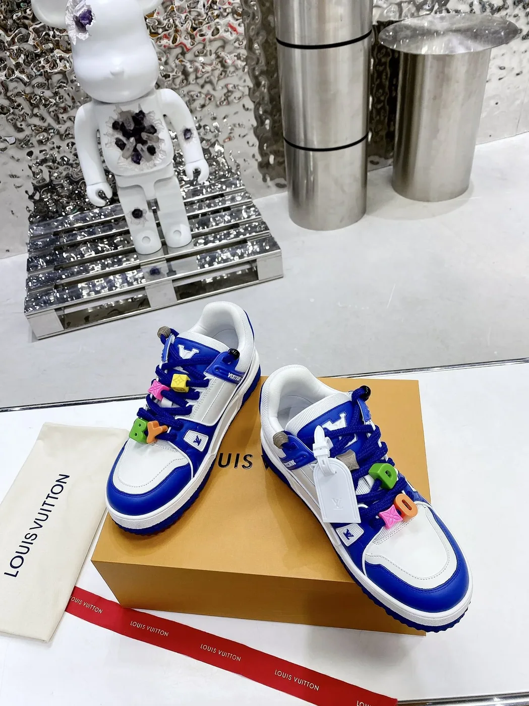 Louis Vuitton LV Trainer Sneaker Blue Louis Vuitton LV Trainer Sneaker Blue