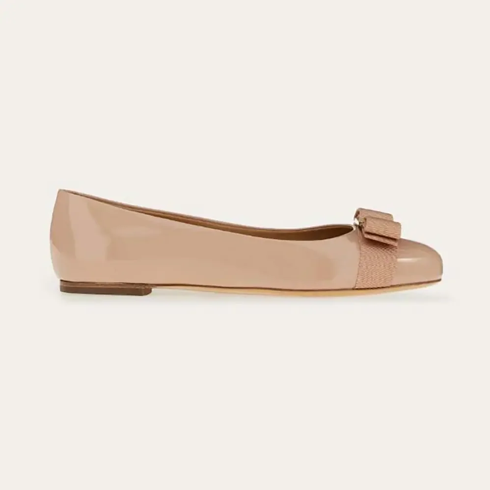 Salvatore Ferragamo Varina Ballet Flat for Women in Sandy Salvatore Ferragamo Varina Ballet Flat for Women in Sandy