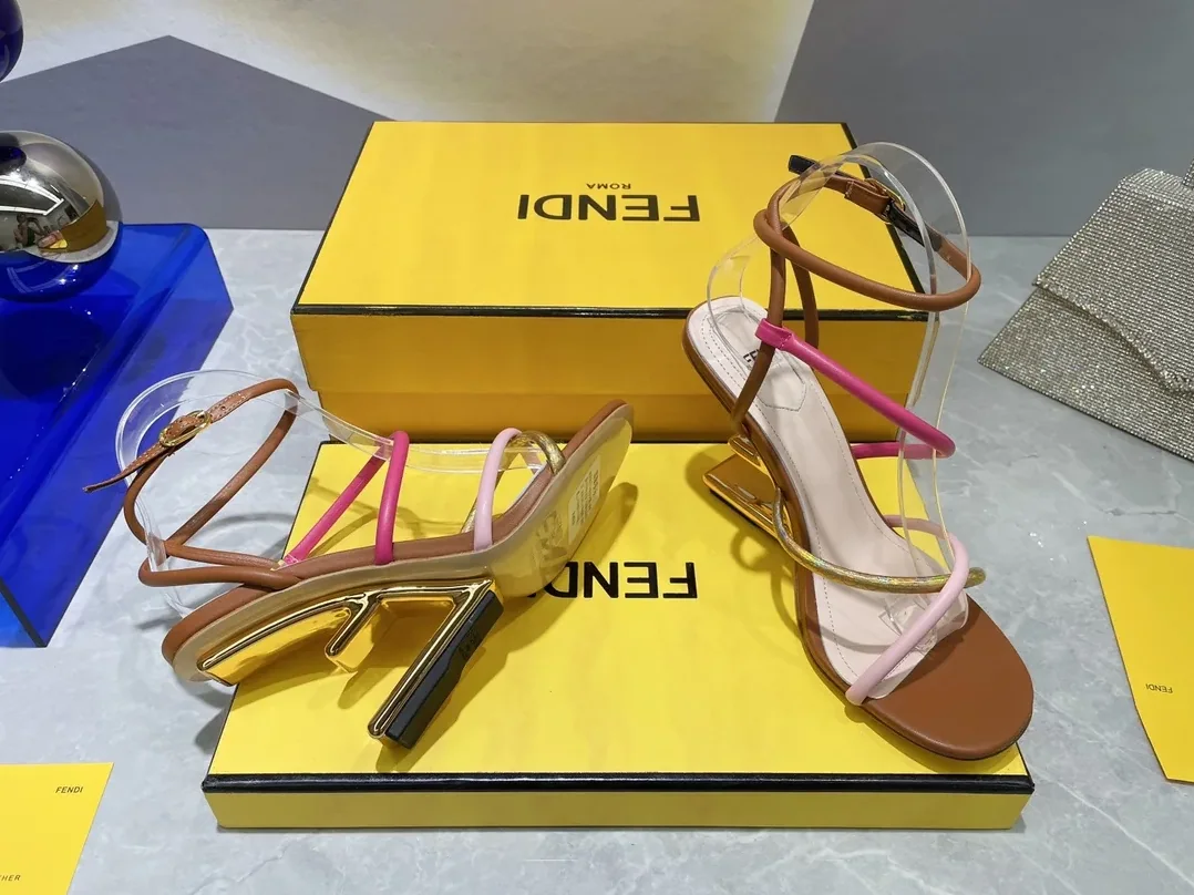 Fendi First Pink Nappa High-Heeled Sandals 8X8274AHIUF1GZU Fendi First Pink Nappa High-Heeled Sandals 8X8274AHIUF1GZU