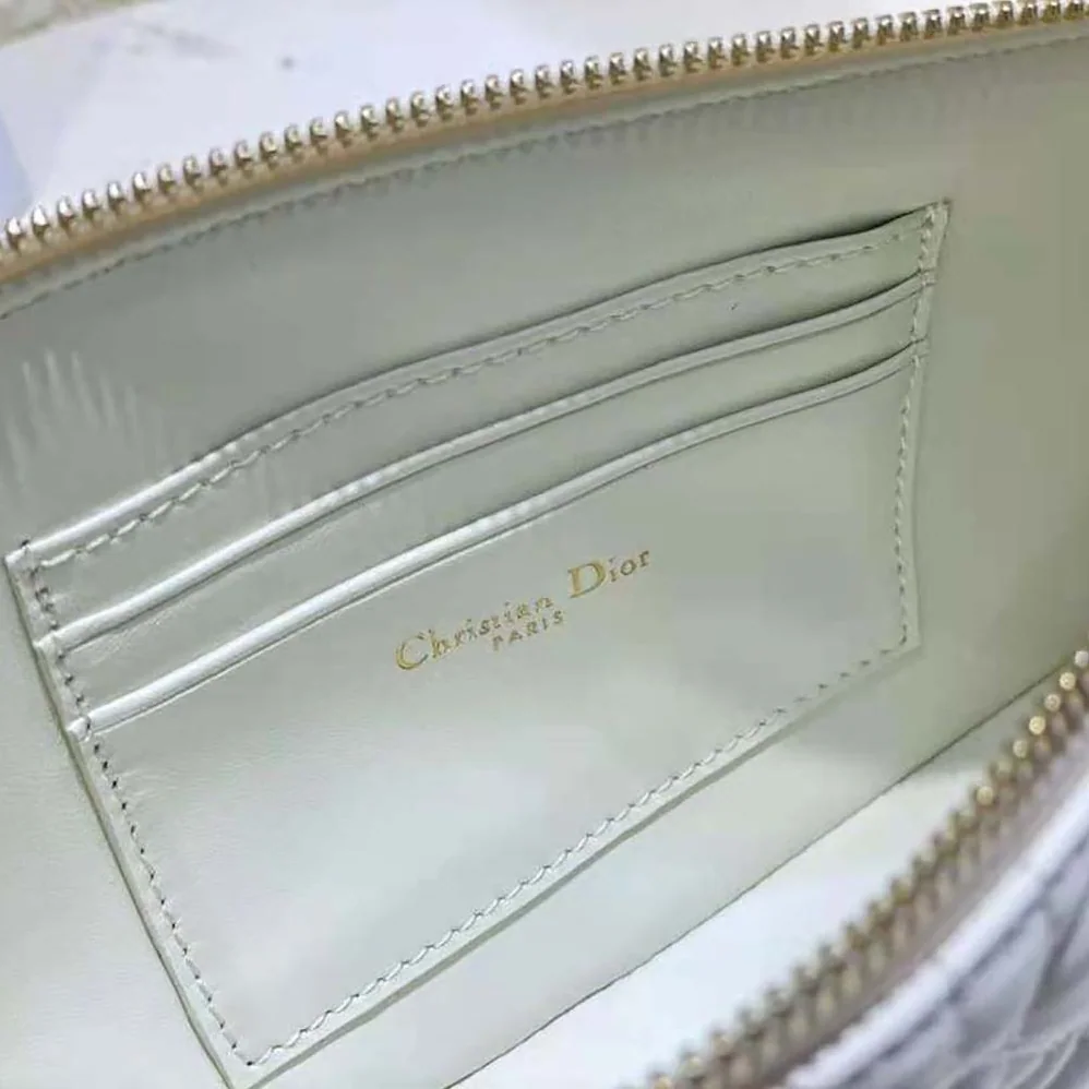 Dior Miss Dior Dior Midi Mini Bag White Cannage Lambskin for Women
