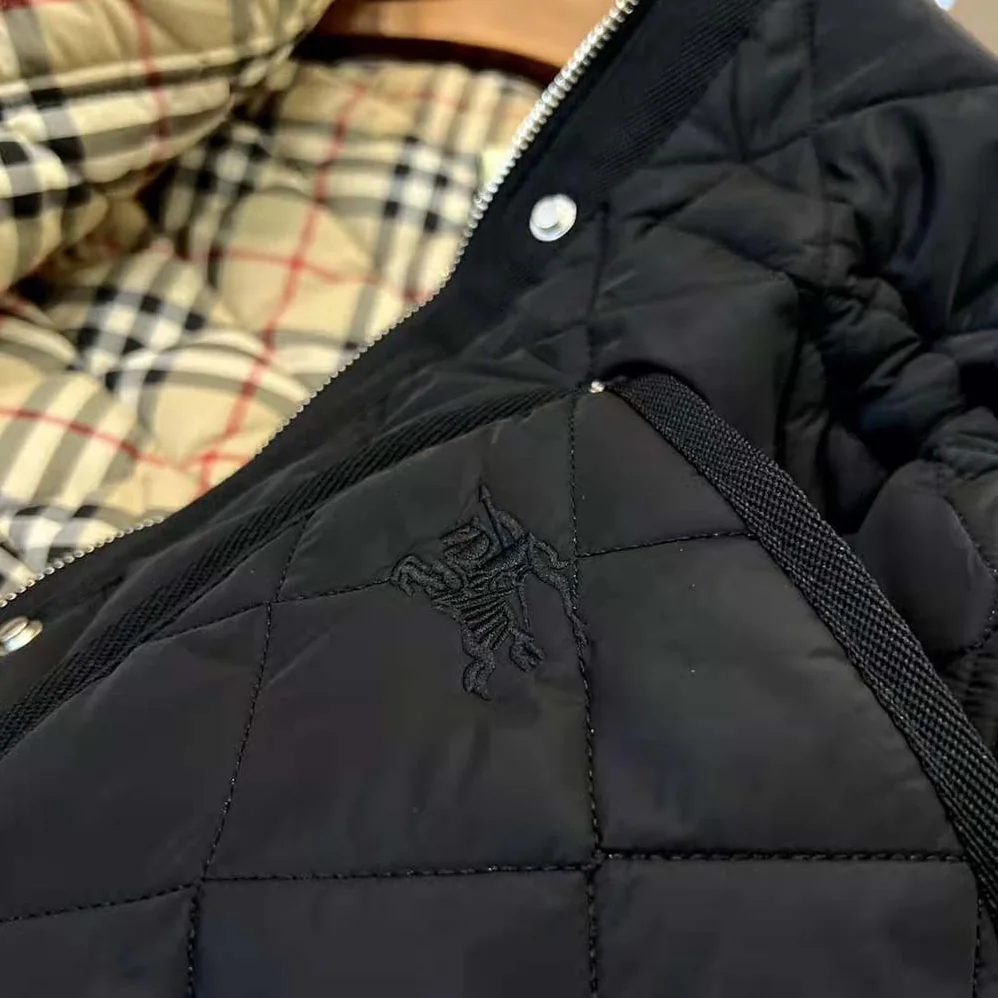 Burberry Diamond Quilted Nylon Jacket for Women in Black