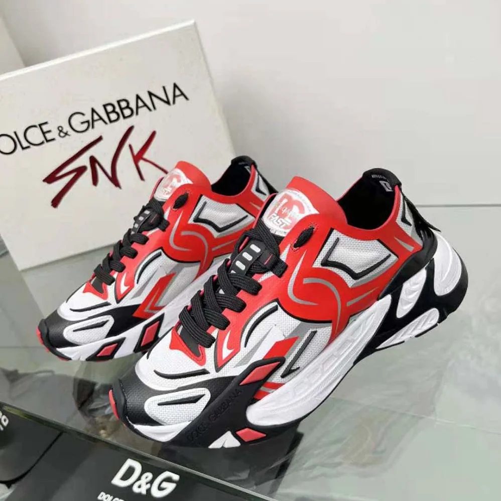 Dolce Gabbana D&G Mesh Fast Sneakers for Men in Red Dolce Gabbana D&G Mesh Fast Sneakers for Men in Red
