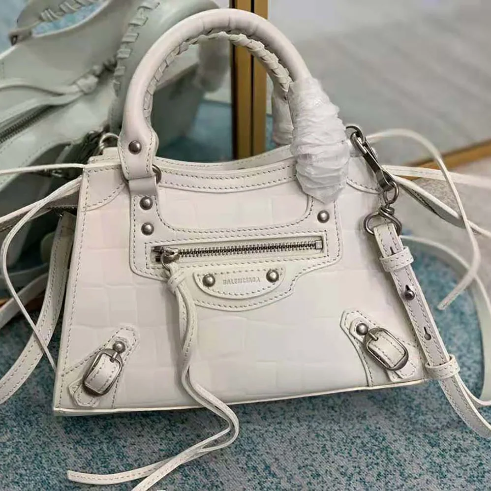 Balenciaga Neo Classic Mini Top Handle Bag for Women in White