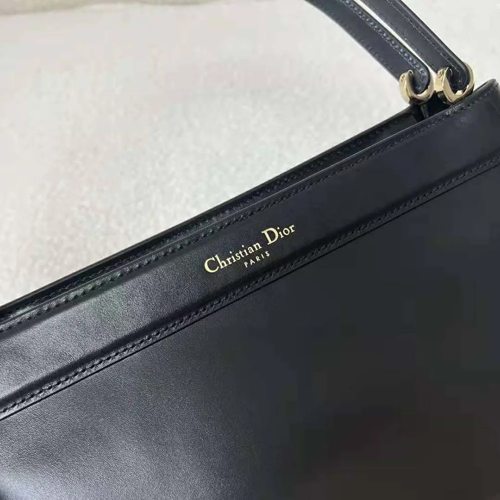 Dior Medium Dior Key Bag Black Box Calfskin for Women