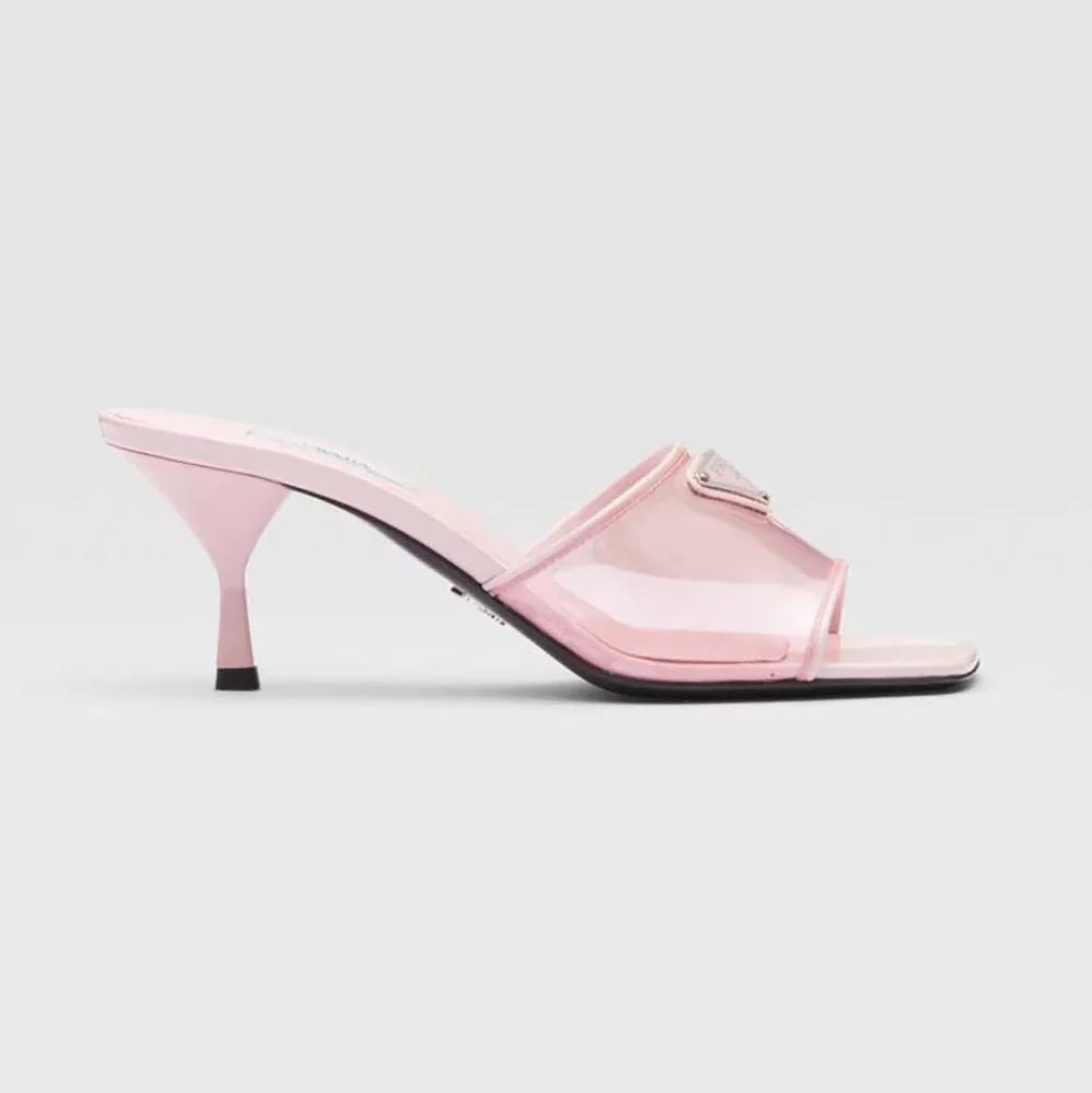 Prada Plexiglas and Patent Leather Sandals 65 mm Varnished Heel for Women in Pink Prada Plexiglas and Patent Leather Sandals 65 mm Varnished Heel for Women in Pink