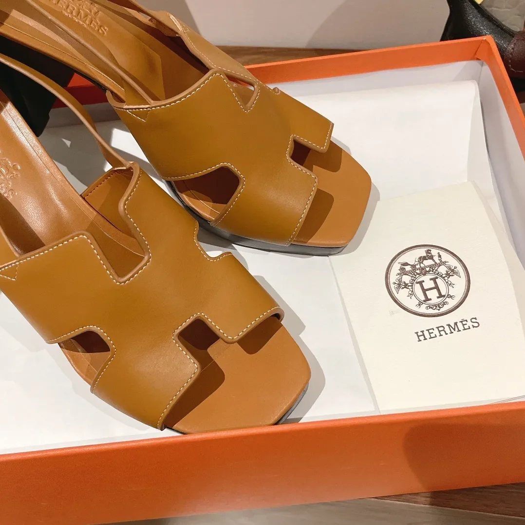 Hermes Eris 90 Sandal Brown Hermes Eris 90 Sandal Brown