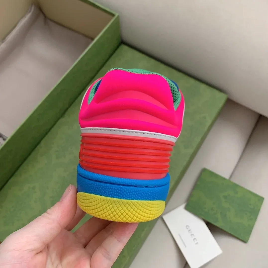 Gucci Basket Sneaker White Pink And Blue for Men