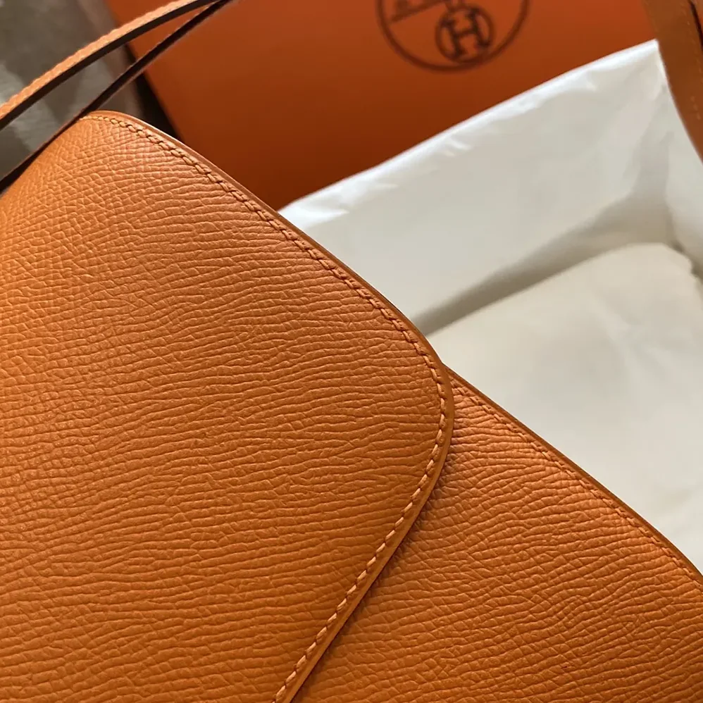Hermes Constance 24 Bag Epsom Leather for Women in Orange/Gold